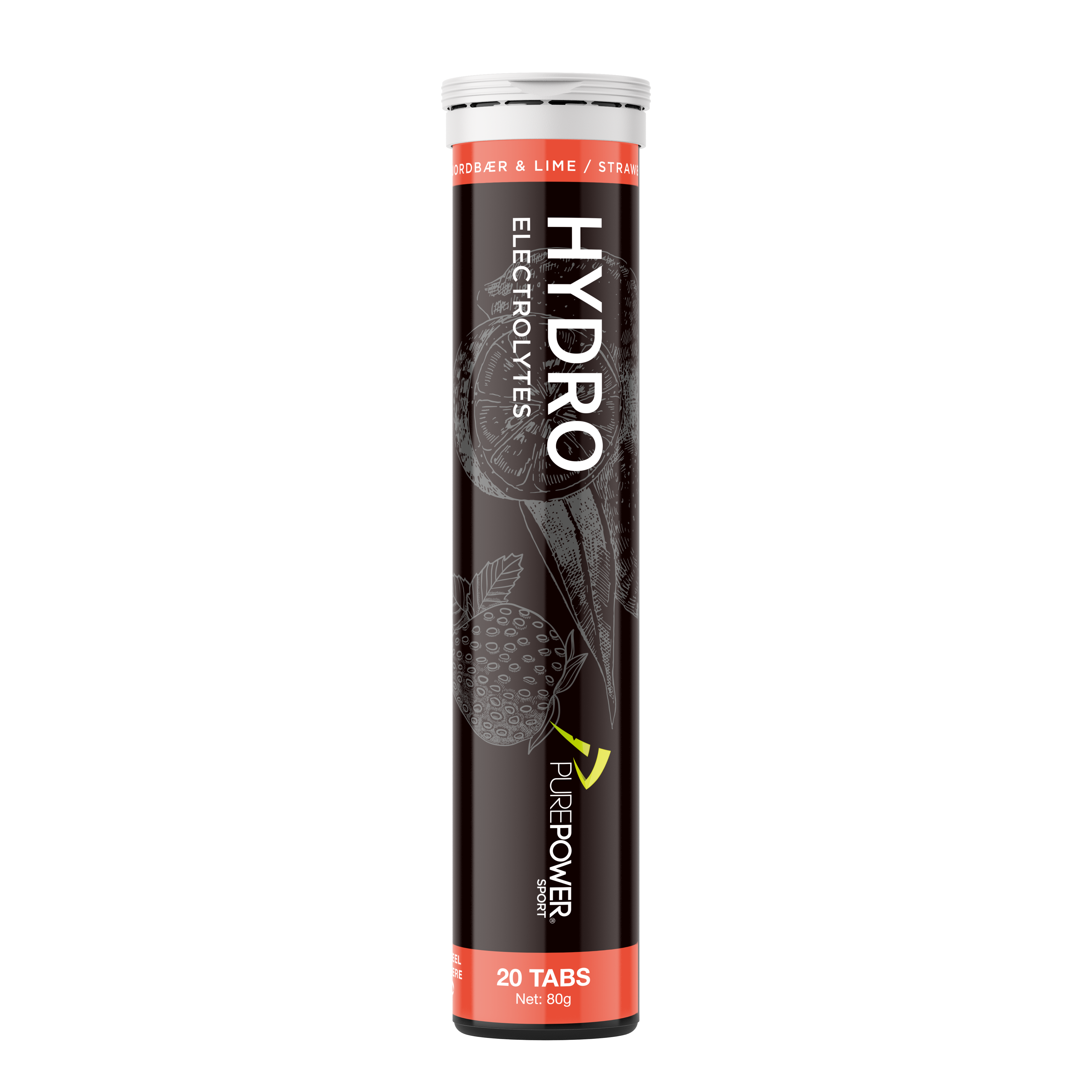 PurePower Hydro Jordbær og Lime Tabletter by Sykkelkomponenter