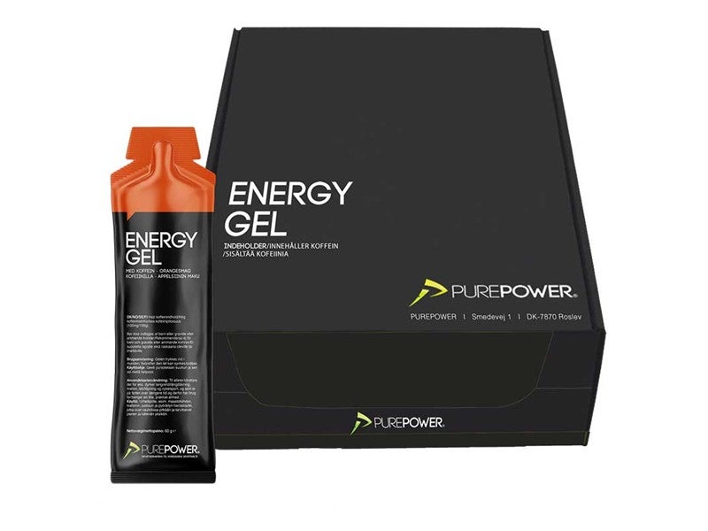PurePower Koffein Appelsin Energigel 12 stk by Sykkelkomponenter