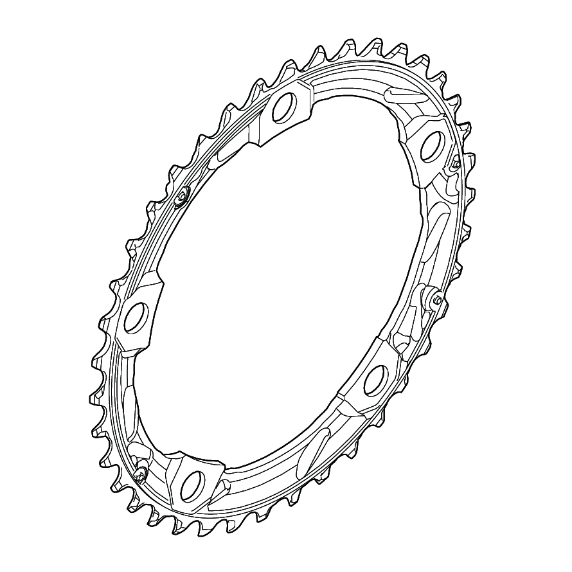 Shimano FC-5703 39T Krankdrev by Sykkelkomponenter