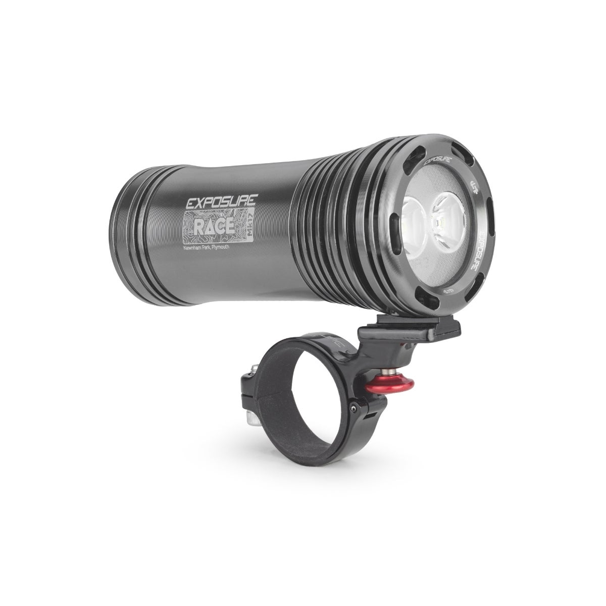 Exposure Race MK17 Gun Metal Frontlys by Sykkelkomponenter