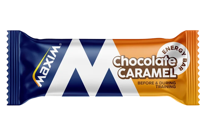 Maxim Karamell Sjokolade Energibar by Sykkelkomponenter
