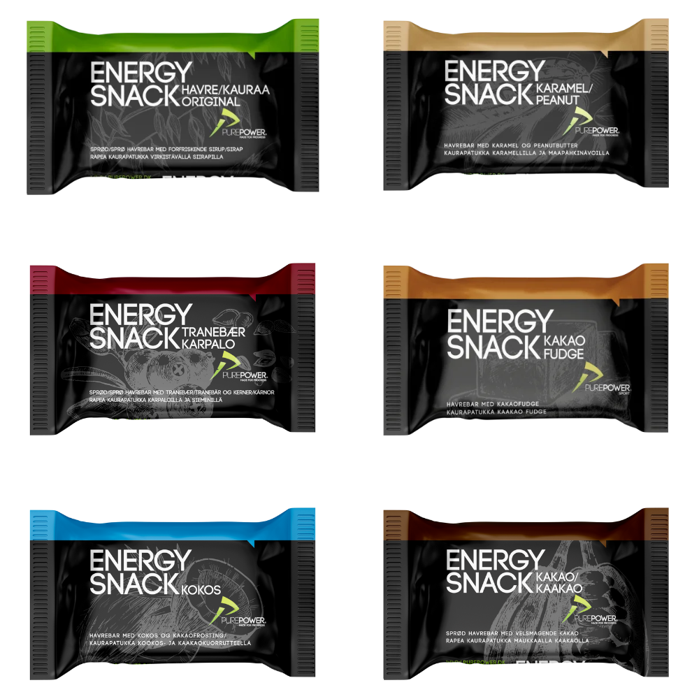PurePower Variety 6-pack Energibarer by Sykkelkomponenter