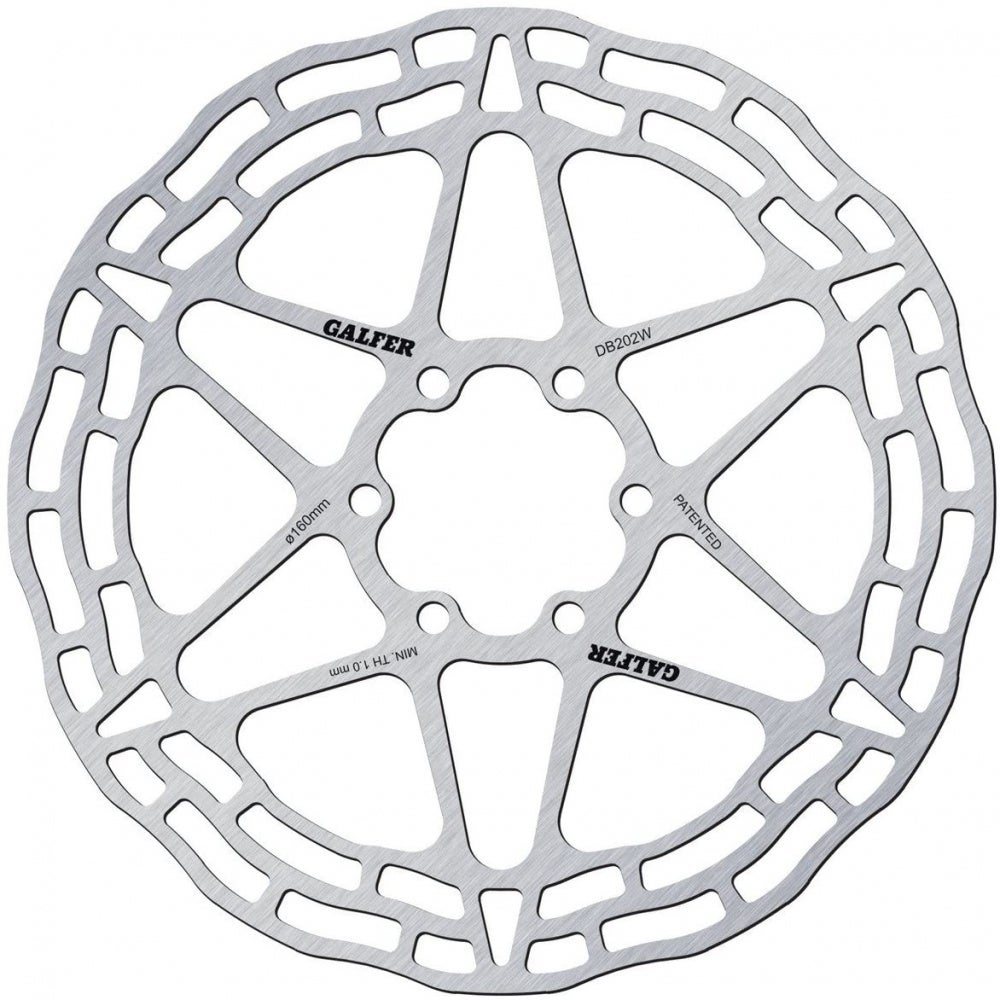 Galfer Trial Disc Wave 6-bolt 160mm, 1,8mm Bremseskive by Sykkelkomponenter