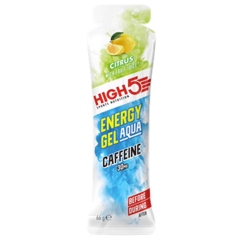 High5 EnergyGel Aqua Koffein Sitrus Energigel by Sykkelkomponenter