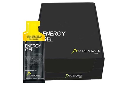 PurePower Sitrus & Grønn Te Energigel 12 stk