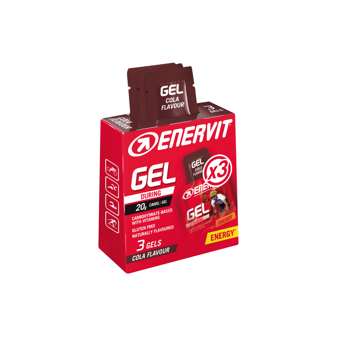 Enervit Gel 3-pakk Cola 3x25ml Energigel by Sykkelkomponenter