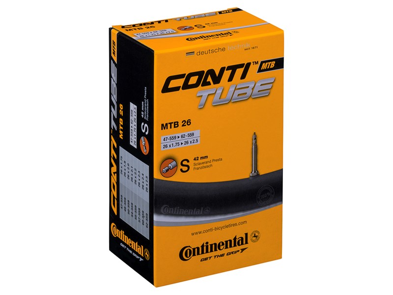 Continental MTB, Prestaventil, 26 x 1,75-2,50" Slange
