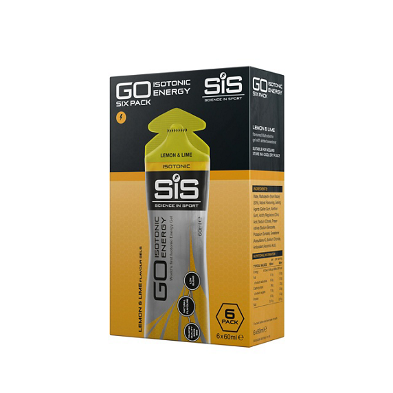 SIS GO Isotonic Sitron og Lime Energigel 6 stk by Sykkelkomponenter