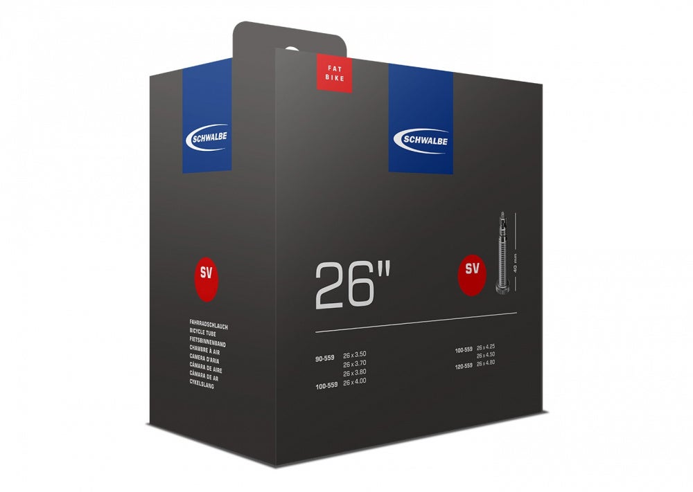 Schwalbe 13J SV 26 x 3,50-4,80", Presta, Fatbike slange by Sykkelkomponenter
