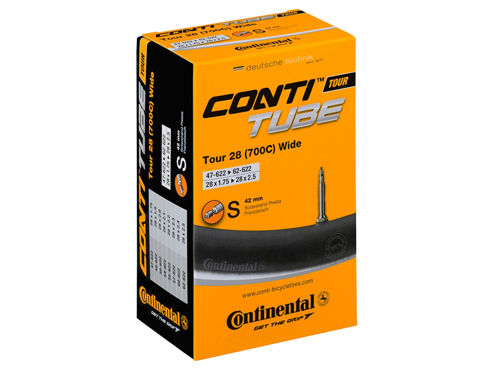 Continental Tour Wide 47/62-622mm Prestaslange by Sykkelkomponenter