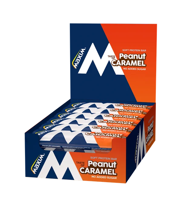 Maxim Soft Peanøtt Karamell Proteinbar 18 stk by Sykkelkomponenter