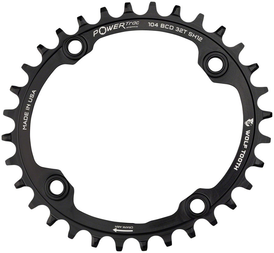 Wolf Tooth Elliptical 104mm BCD, Hyperglide+ 12-delt Drev by Sykkelkomponenter