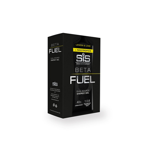 SIS Beta Fuel + Nootropics Sitron & Lime Energigel 6 stk by Sykkelkomponenter