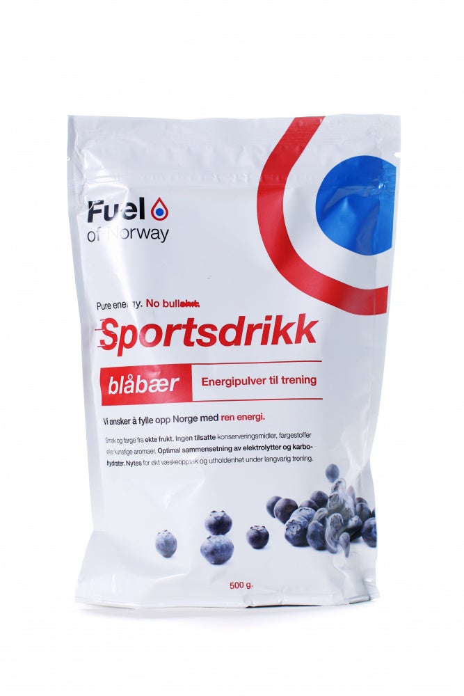 Fuel Of Norway Blåbær 500gr Sportsdrikk pulver by Sykkelkomponenter