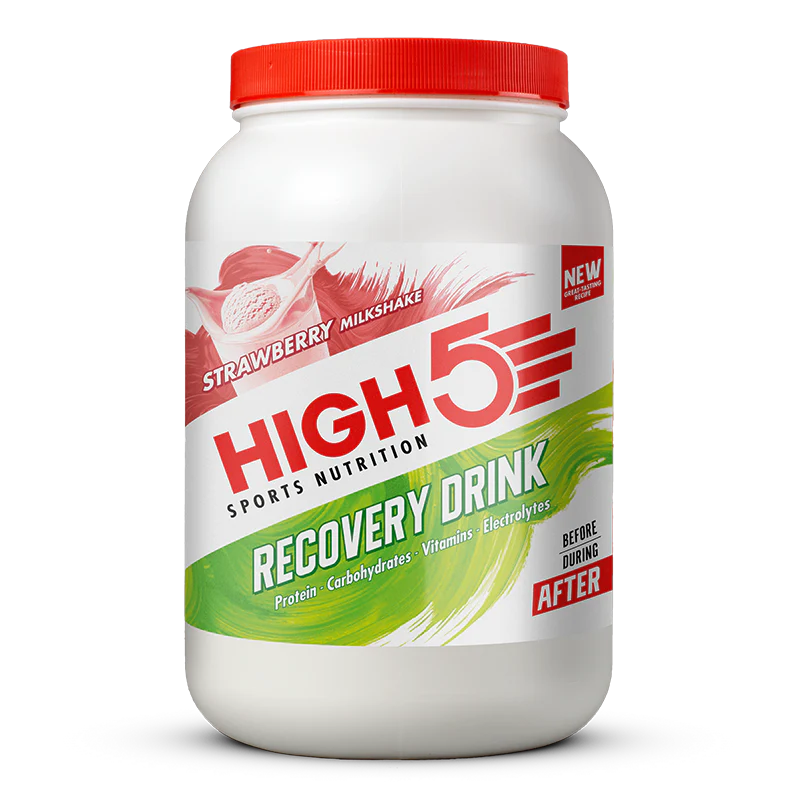 High5 Recovery Drink Strawberry Milkshake by Sykkelkomponenter