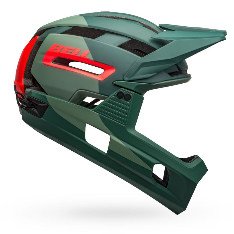 Bell Super Air R Spherical MIPS Matte/Gloss Green/Infrared Hjelm by Sykkelkomponenter