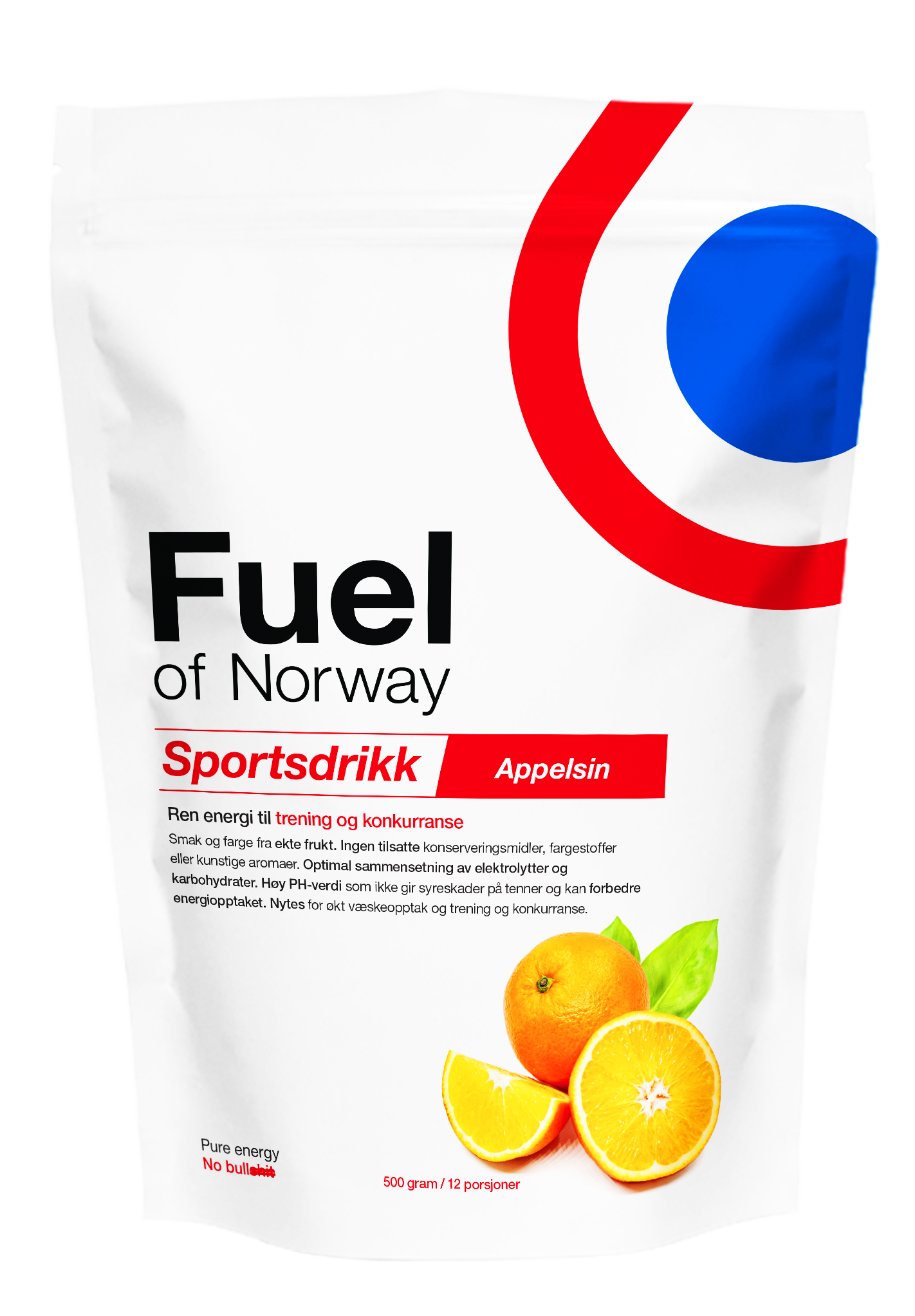 Fuel Of Norway Appelsin 500gr Sportsdrikk Pulver by Sykkelkomponenter