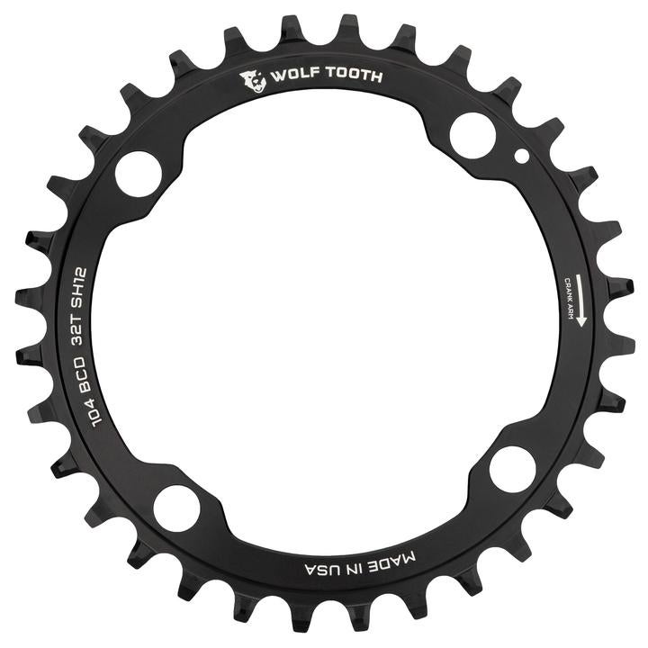 Wolf Tooth 104mm BCD, Hyperglide+ 12-delt Drev by Sykkelkomponenter