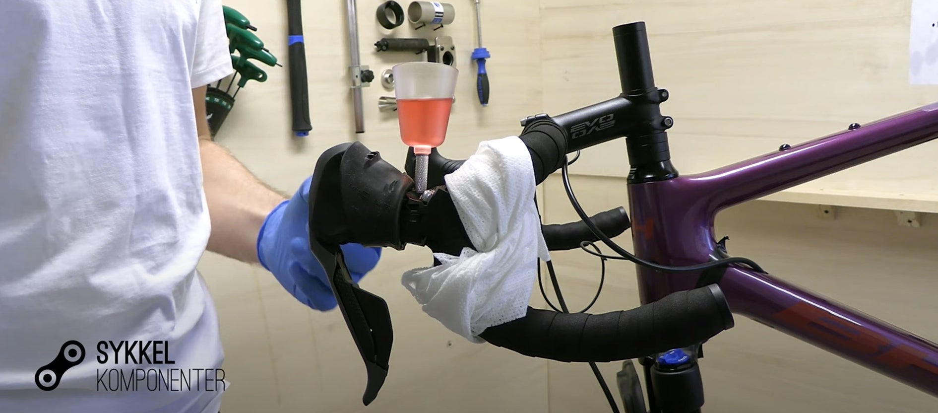 Lufting av hydrauliske shimano skivebremser til bukkestyre