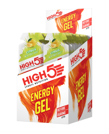 High5 EnergyGel Sitrus Gel Energigel 20 stk by Sykkelkomponenter