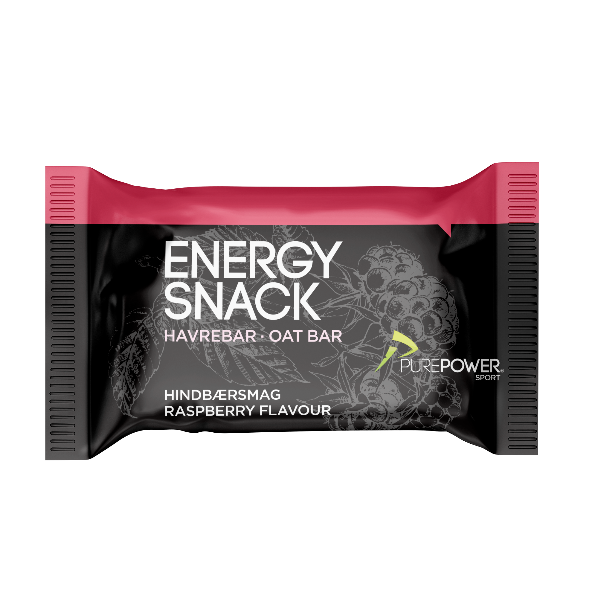 PurePower Energy Snack Bringebær Bar by Sykkelkomponenter