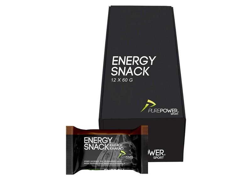 PurePower Energy Snack Kakao Bar 12 stk by Sykkelkomponenter