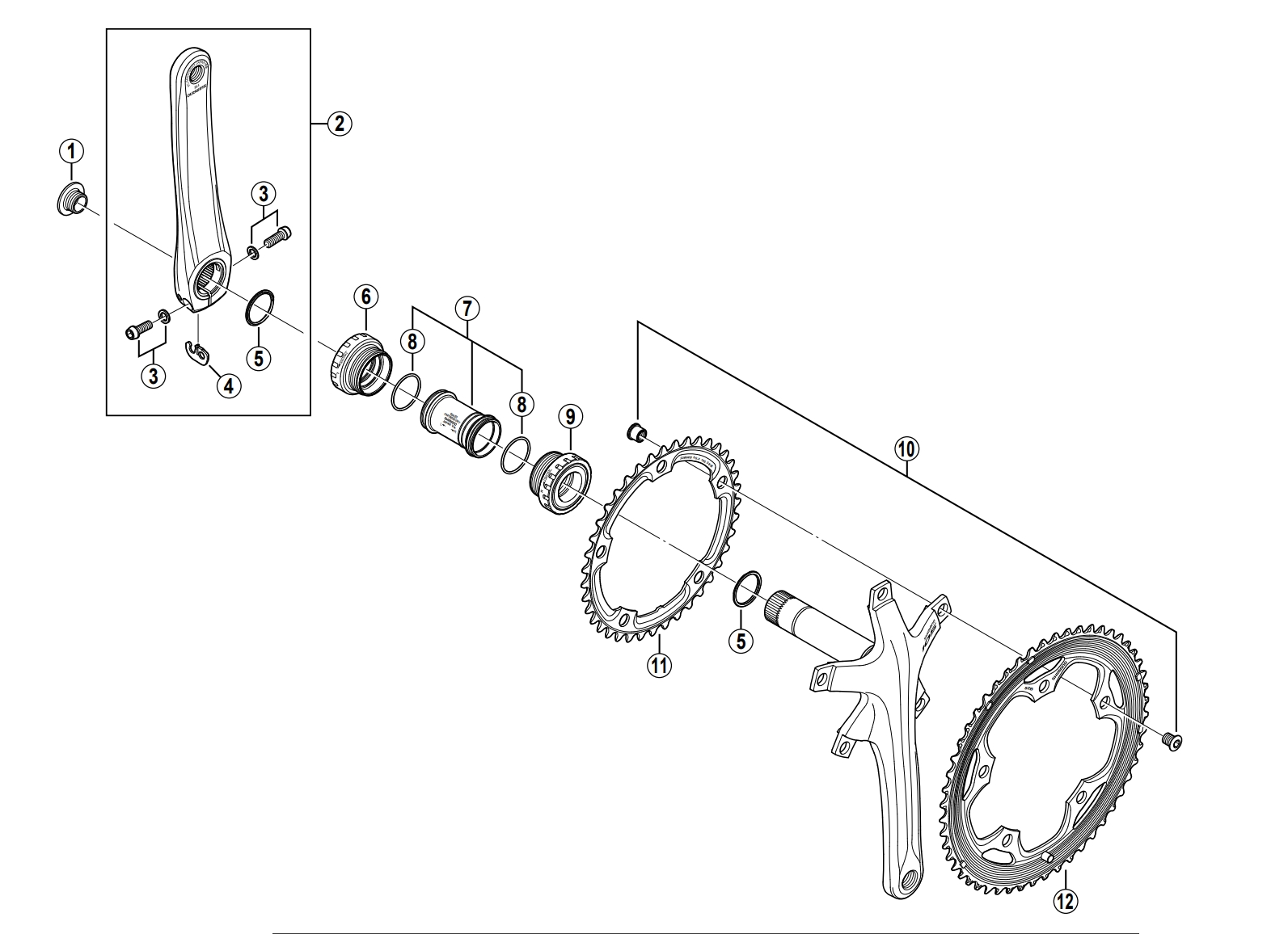 Shimano Låseplate m/Stift Venstre Krankarm by Sykkelkomponenter