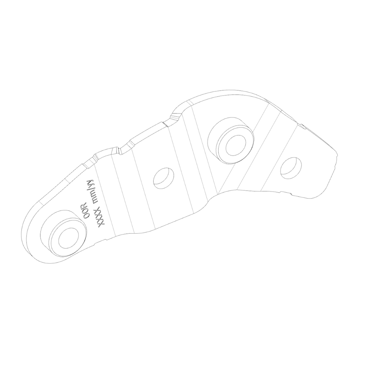 Bosch Mounting Plate Long RIght by Sykkelkomponenter