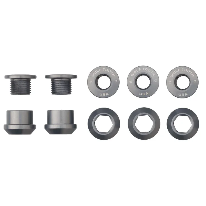 Wolf Tooth Chainring Bolts, 6mm, 5pk by Sykkelkomponenter