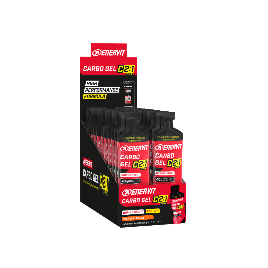 Enervit C2:1 Carbo Appelsin Energigel 24 stk by Sykkelkomponenter