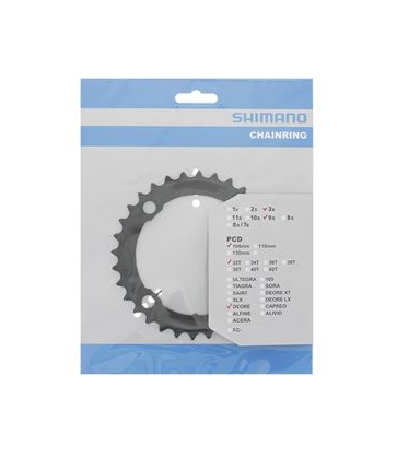 Shimano Deore FC-M590, 9-delt, 104mm bcd, Svart 32T Drev by Sykkelkomponenter