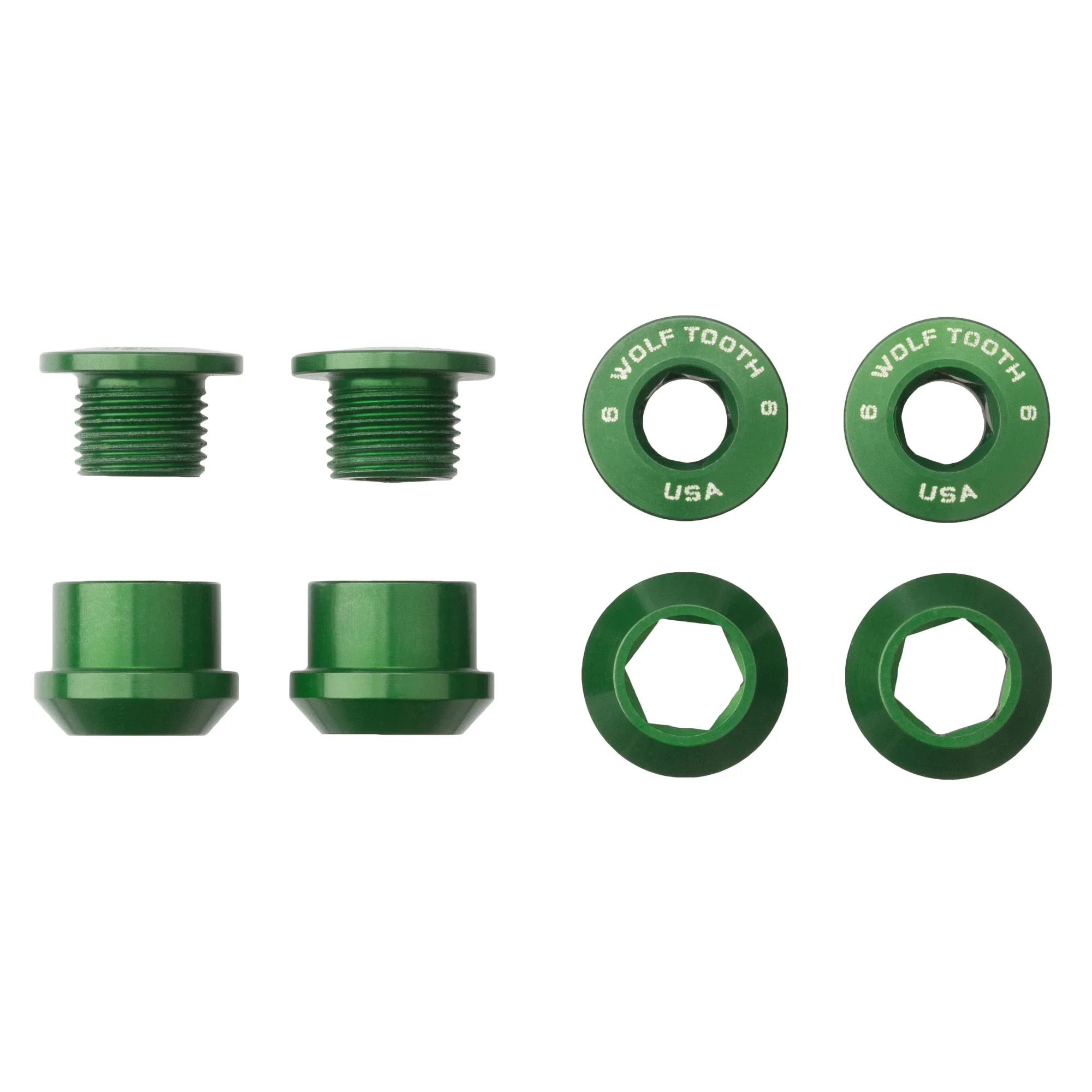Wolf Tooth Chainring Bolts, 6mm, 4pk by Sykkelkomponenter