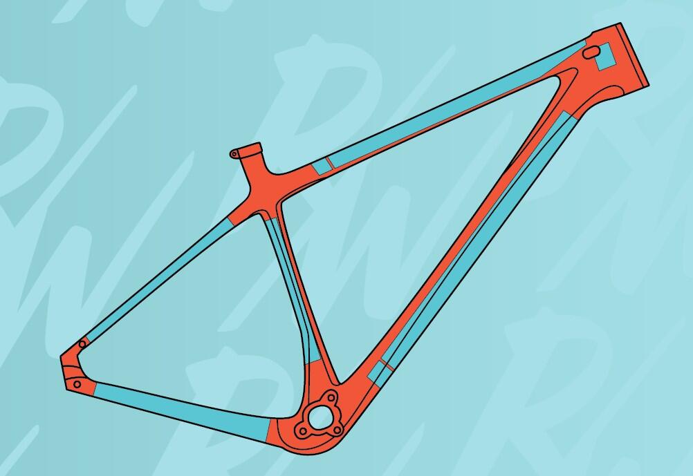 RideWrap Covered Hardtail Rammebeskyttelse by Sykkelkomponenter