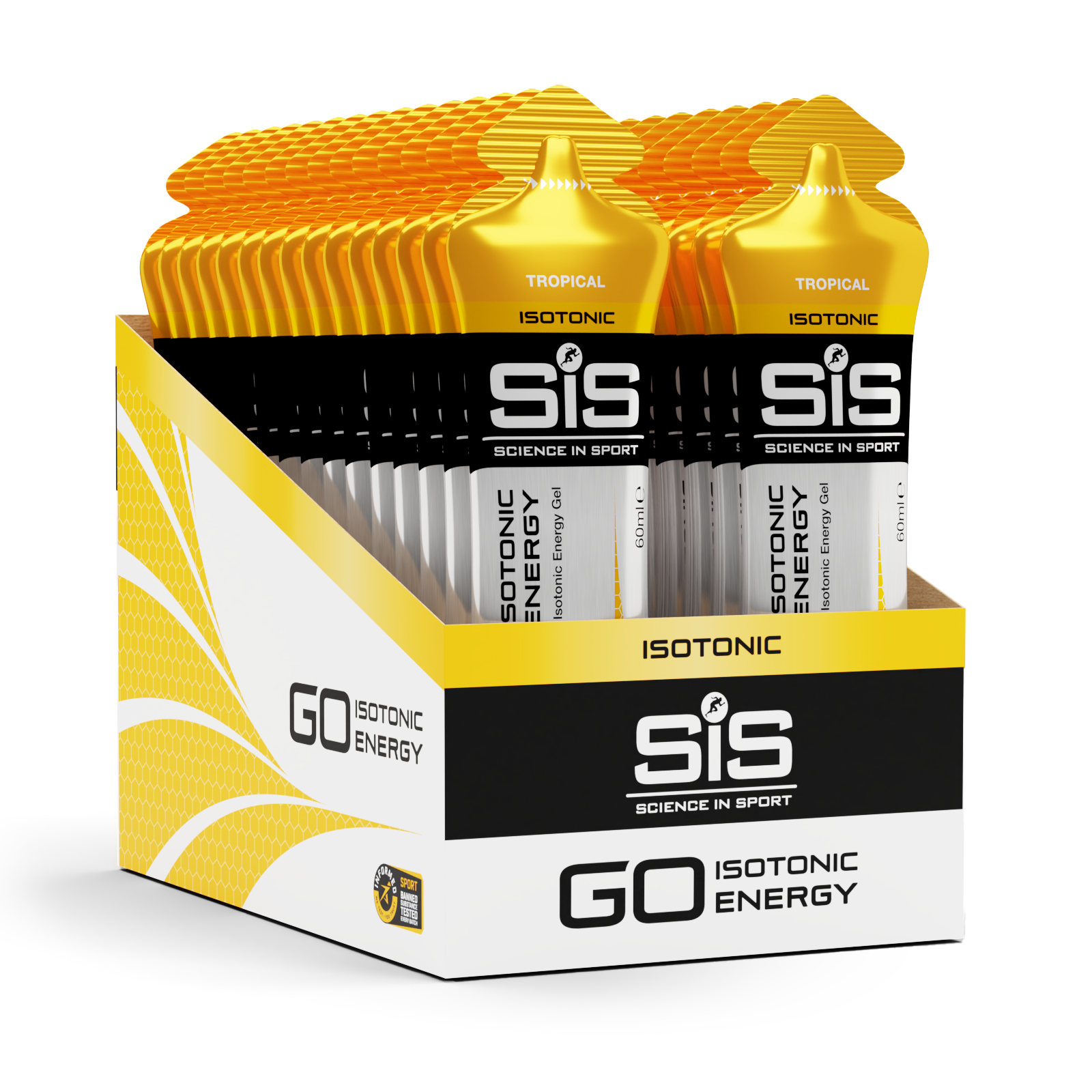 SiS GO Isotonic Tropisk Energigel 30 stk by Sykkelkomponenter