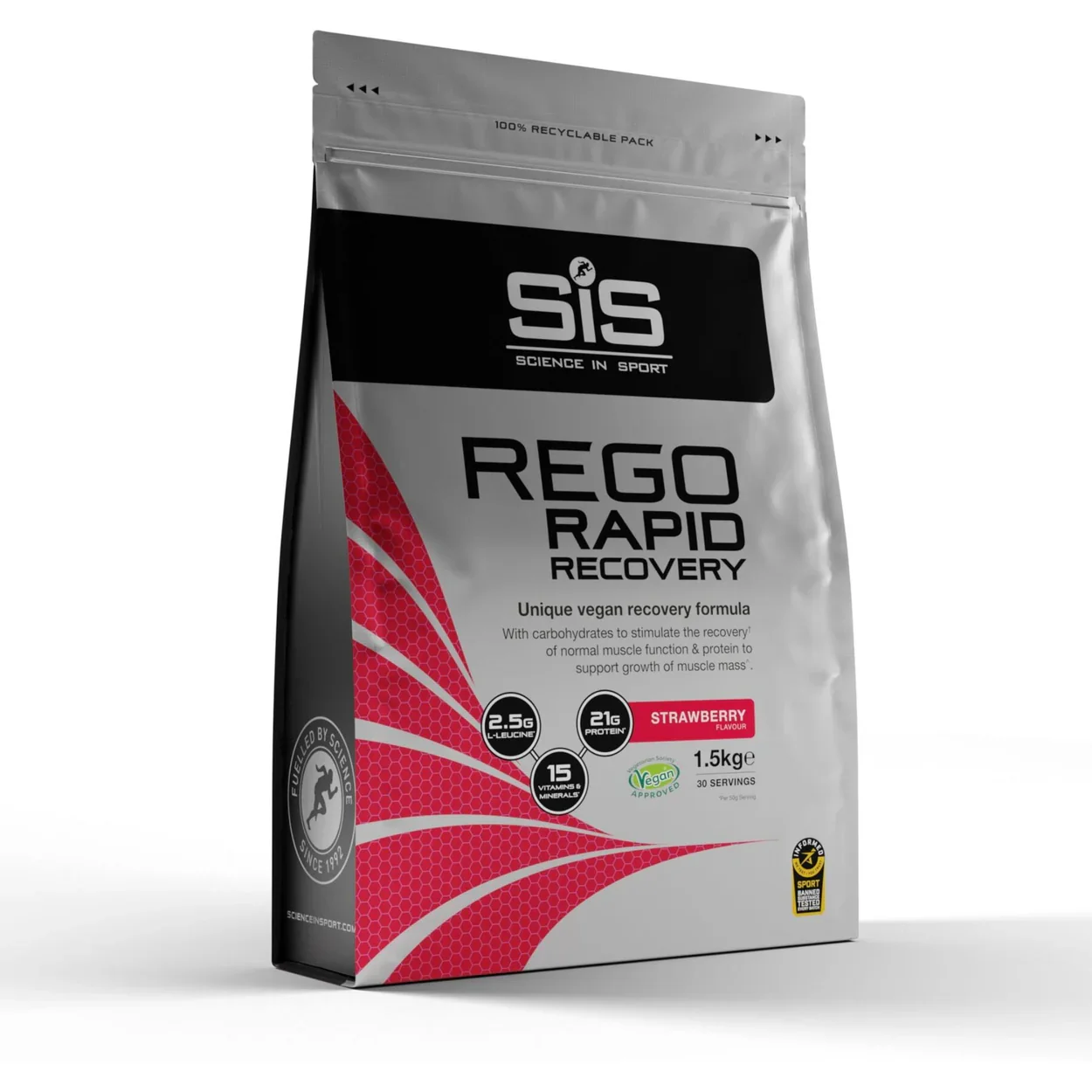 SIS Rego Rapid Recovery Jordbær 1,5 kg by Sykkelkomponenter