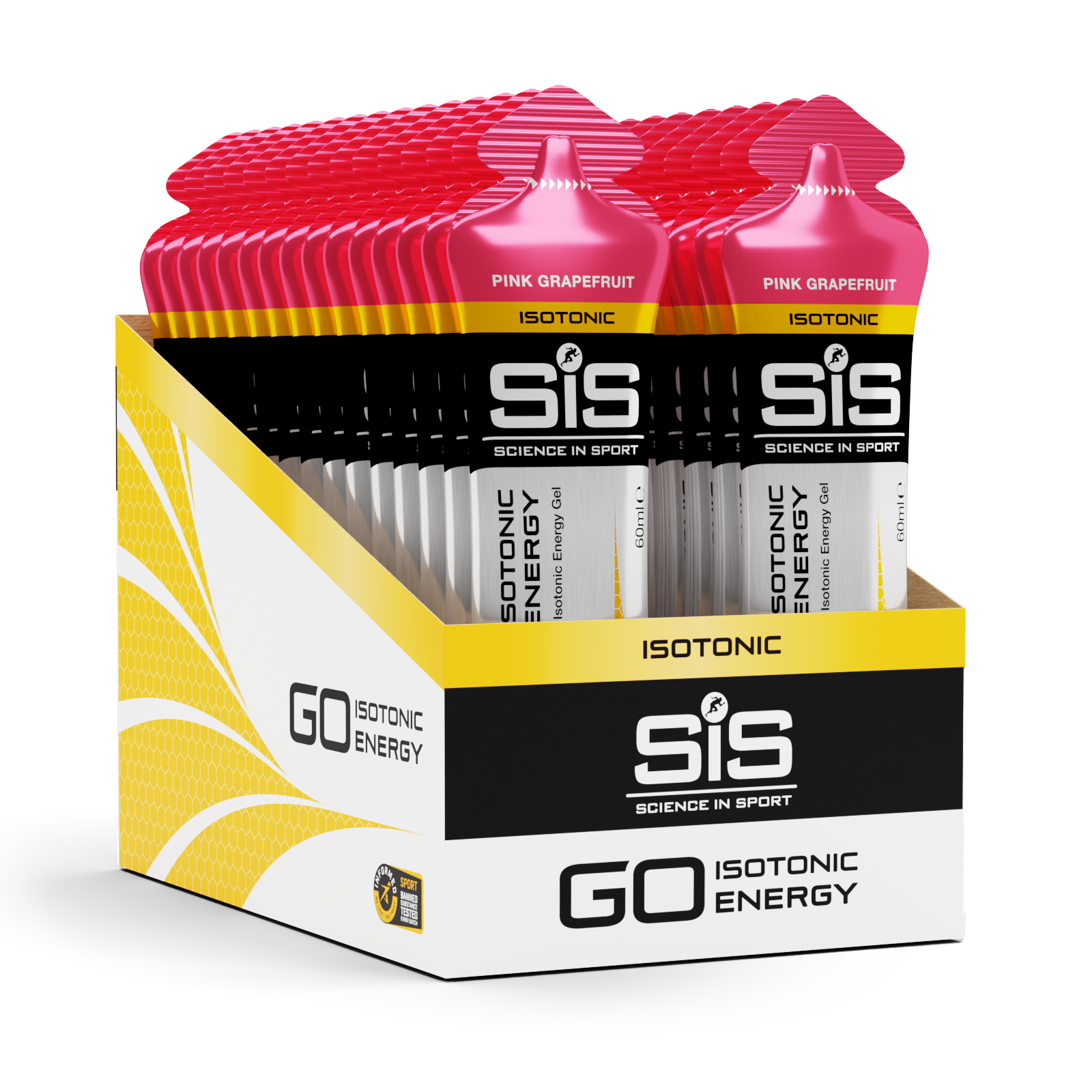 SiS GO Isotonic Pink Grapefruit Energigel 30 stk by Sykkelkomponenter