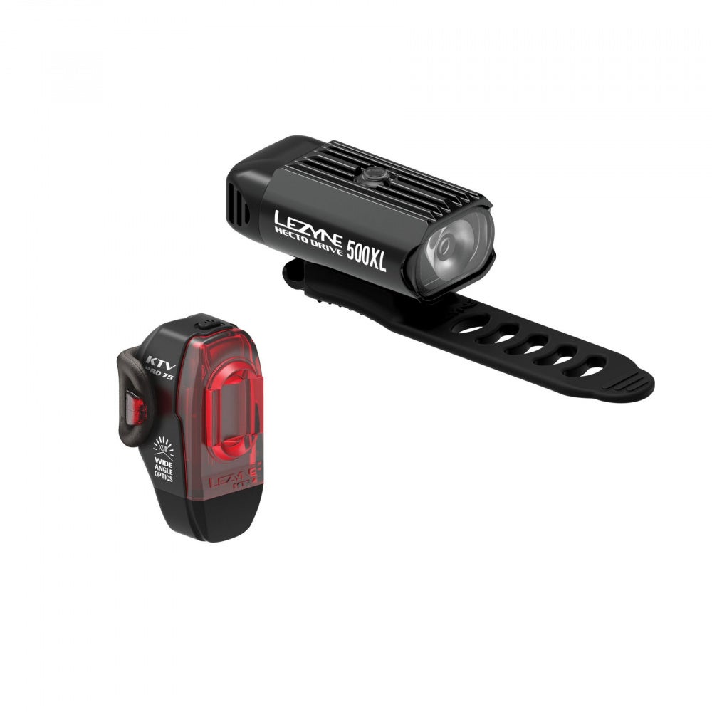 Lezyne Hectro Drive 500XL + KTV Pro Lyktsett by Sykkelkomponenter