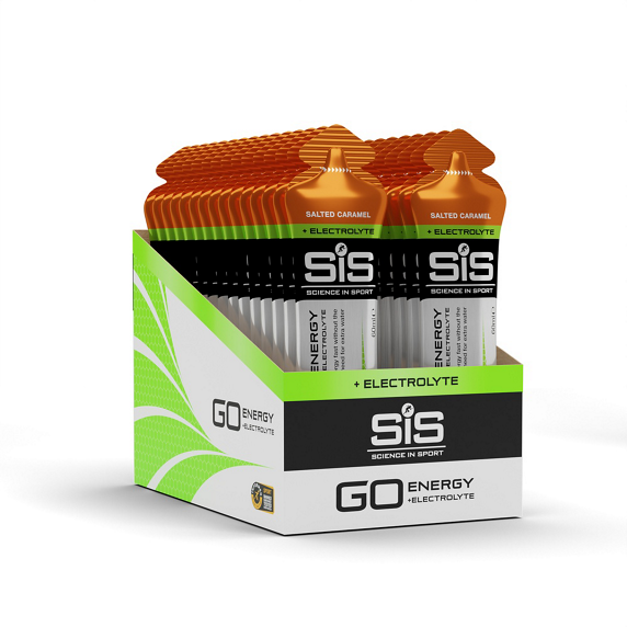 SiS GO Isotonic Energy+Electrolyte Salted Caramel Energigel 30 stk by Sykkelkomponenter