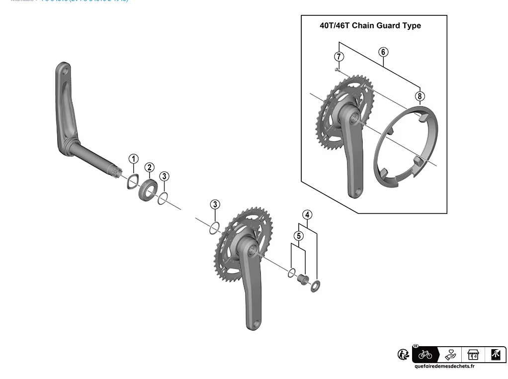 Shimano CUES FC-U6000-1 Crank Arm Fixing Bolt by Sykkelkomponenter