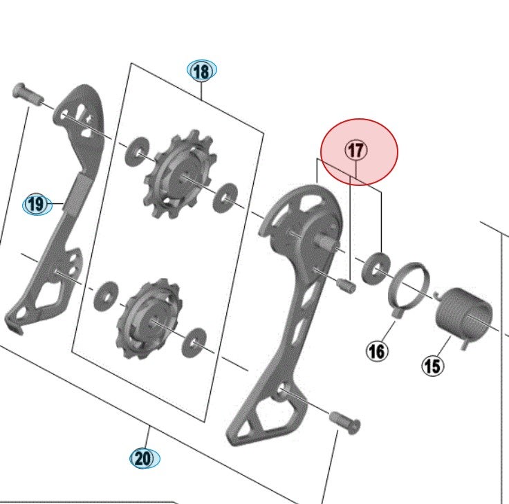 Shimano Ytterplate til RD-M8000 GS