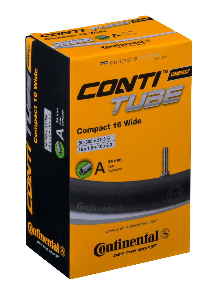 Continental Compact Wide 16 x 2,00-2,40 Bilventil Slange by Sykkelkomponenter