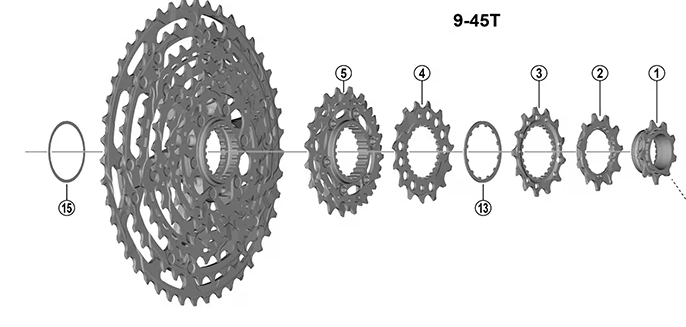 Shimano XTR 13T CS-M9200 Kassettdrev by Sykkelkomponenter