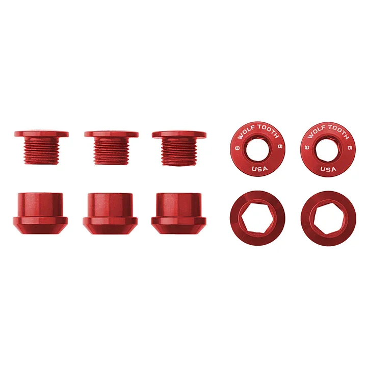 Wolf Tooth Chainring Bolts, 6mm, 5pk by Sykkelkomponenter