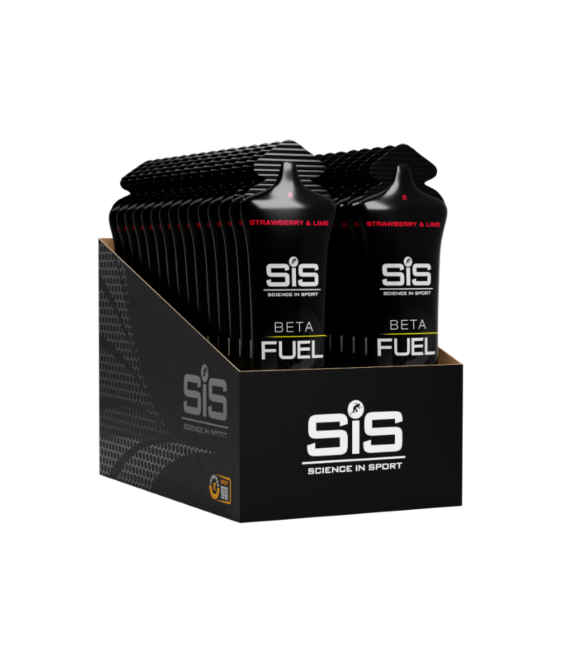 SIS Beta Fuel Jordbær og Lime Energigel 30 stk by Sykkelkomponenter