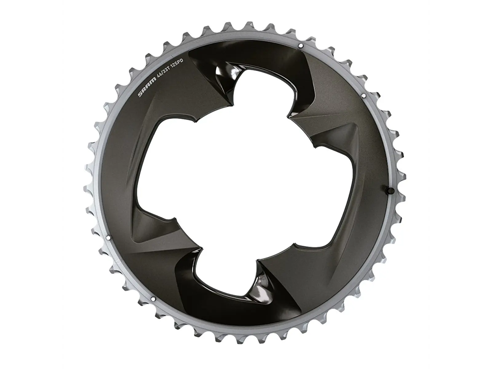 SRAM Force AXS 4-Hulls 107mm BCD 2x12-Delt Ytterdrev by Sykkelkomponenter