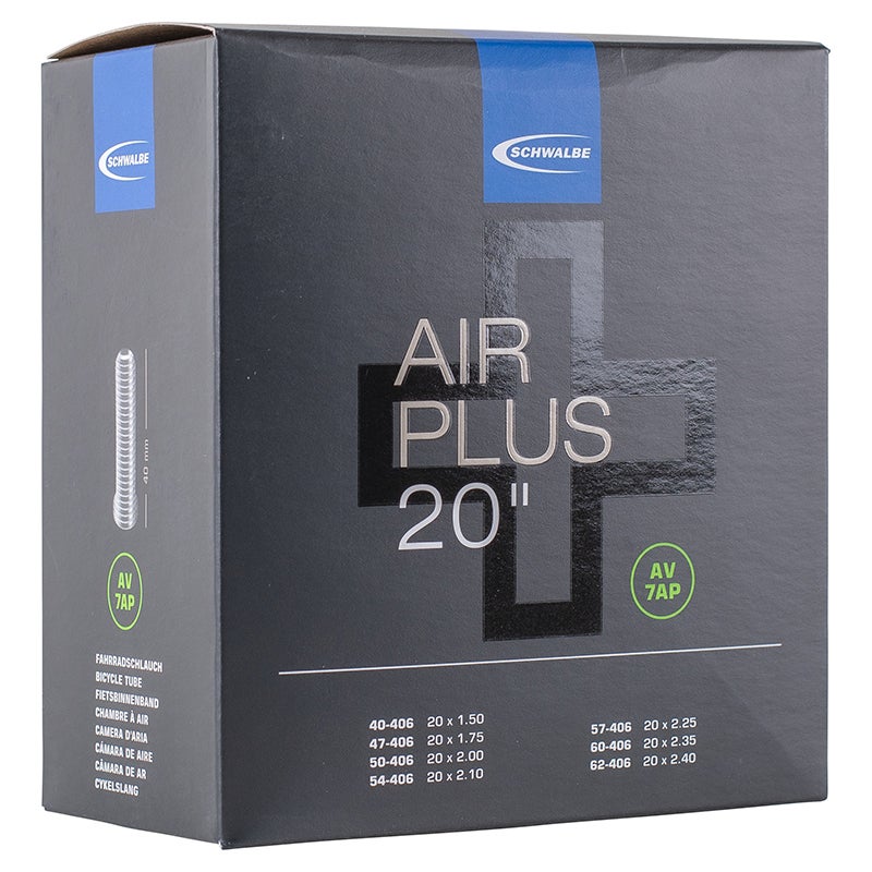 Schwalbe Air Plus AV 7AP 20 x 1,60-2,40" Bilventil Slange by Sykkelkomponenter