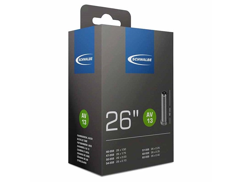 Schwalbe 13AV, 26 x 1,5-2,5 Bilventil Slange by Sykkelkomponenter
