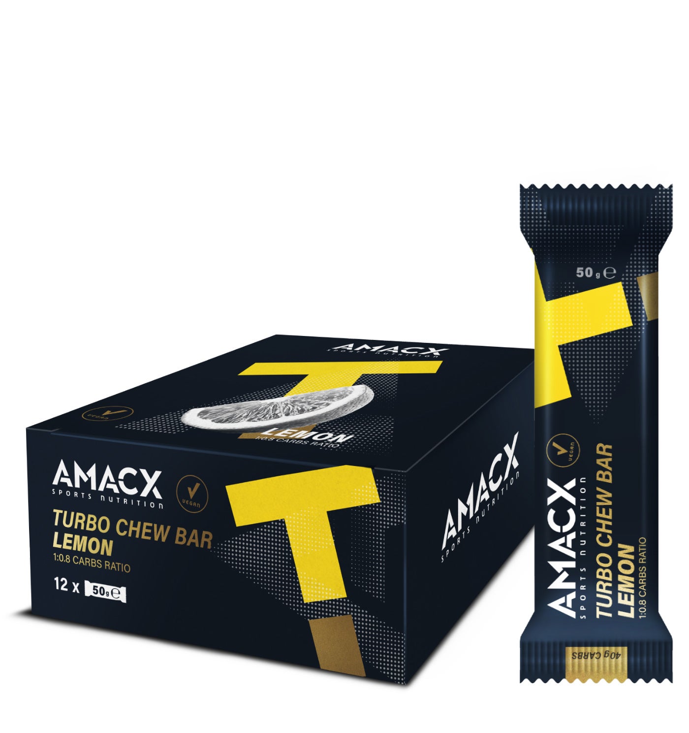 Amacx Turbo Chew Bar Sitron 12 stk by Sykkelkomponenter