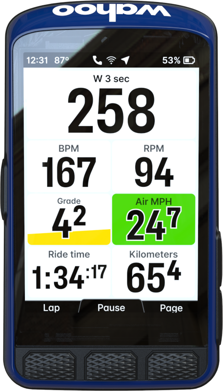 Wahoo ELEMNT ACE accessory trim - Blue by Sykkelkomponenter