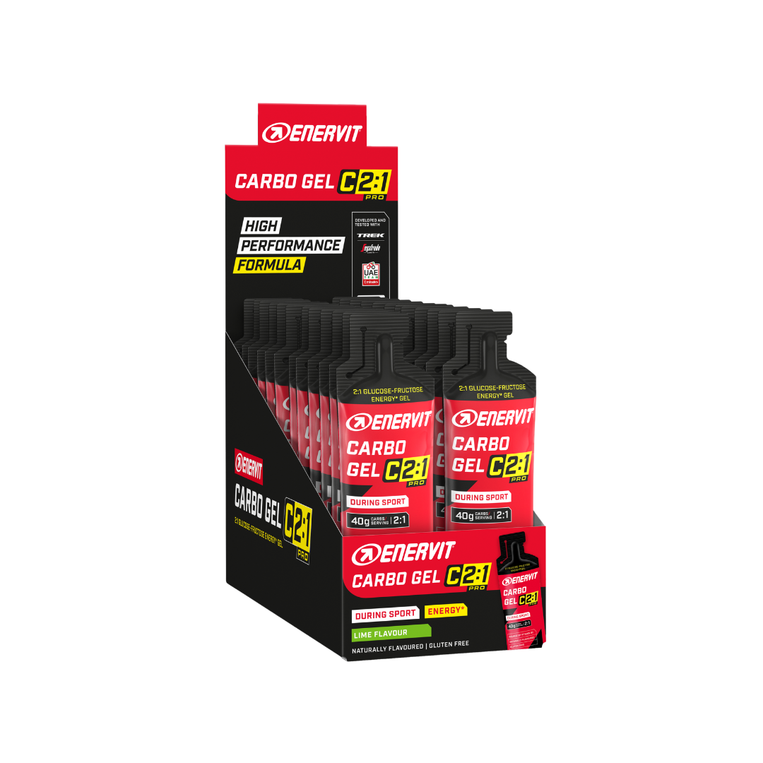 Enervit C2:1 Carbo Lime Energigel 24 stk by Sykkelkomponenter